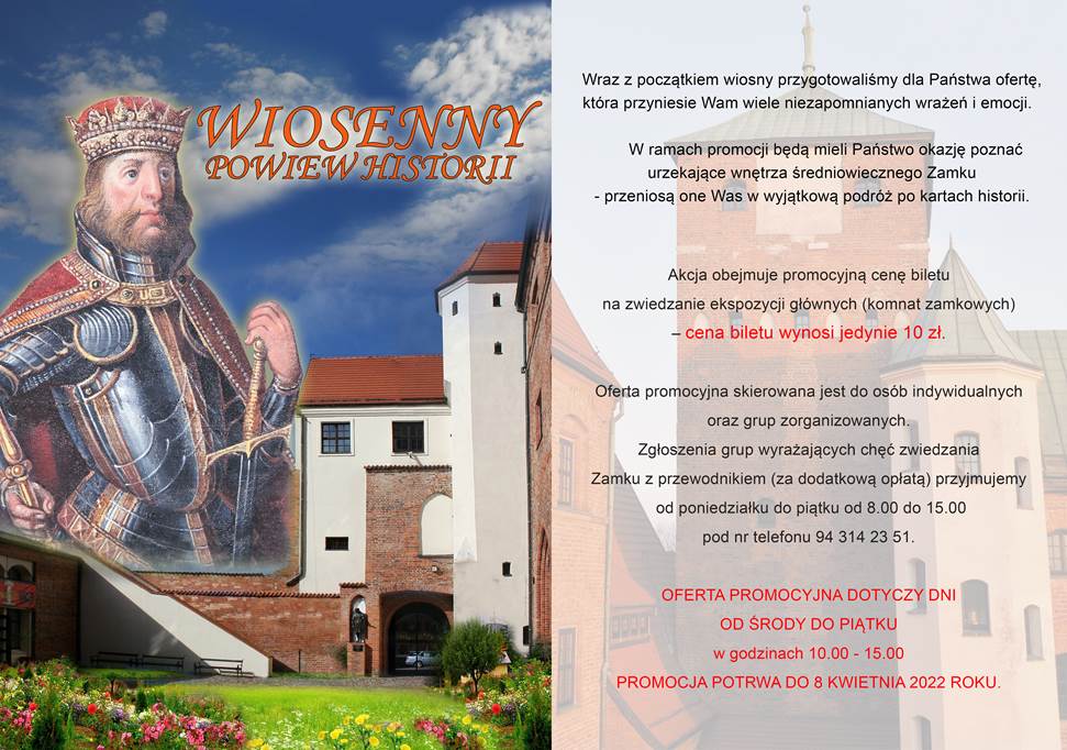 Plakat - Wiosenny Powiew Historii na zamku w Darłowie